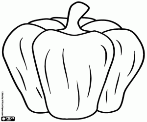 Colorear Un pimiento morrón, una baya