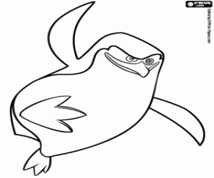 Colorear El pingüino líder es Skipper