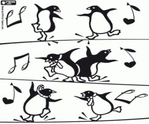 Colorear Pingüinos bailarines Happy Feet