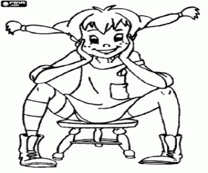 Colorear Pippi Calzaslargas