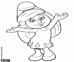 Colorear Pitufina es secuestrada por Gargamel