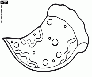 Colorear Pizza, comida italiana