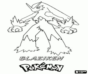 Colorear El pokémon Blaziken