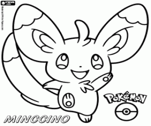 Colorear Un pokémon normal Minccino