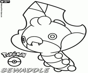 Colorear El Pokémon Sewaddle