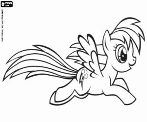 Colorear La pony pegaso RainbowDash