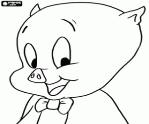 Colorear Porky Pig de Loonely Tunes