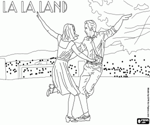Colorear Poster con logo de La La Land
