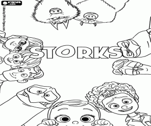 Colorear El poster original de Storks