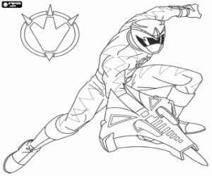 Colorear Power Ranger de Dino Warriors