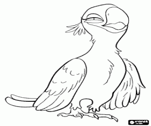 Colorear El precioso guacamayo Perla