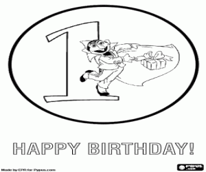 Colorear Primer cumpleaños, Conde Drácula