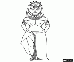 Colorear Princesa azteca