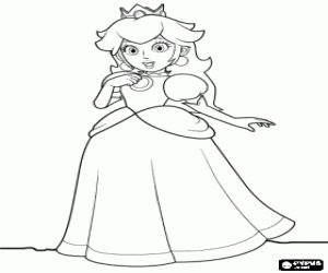 Colorear La Princesa Peach Toadstool