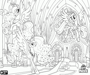 Colorear Princesas Unicornio de Equestria