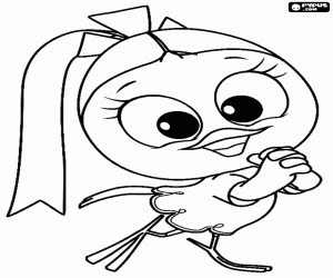 Colorear Priscilla,gran amiga de Calimero