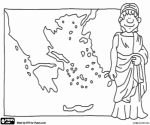 Colorear Profesor con el mapa de Grecia
