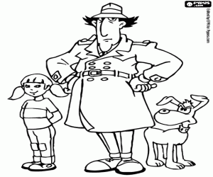 Colorear Protagonistas de Inspector Gadget