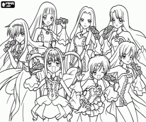 Colorear Protagonistas de Mermaid Melody