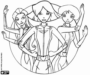Colorear Protagonistas de Totally Spies
