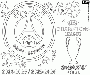 Colorear PSG, bicampeón Champions 2026