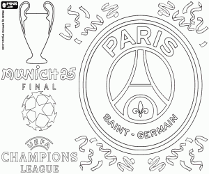 Colorear PSG, campeón Champions 2024-2025