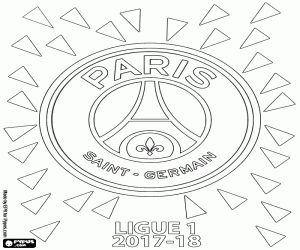 Colorear PSG, campeón Ligue 1 2017-2018