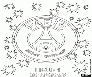 Colorear PSG, campeón Ligue 1 2019-2020