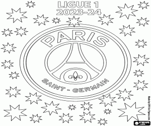 Colorear PSG, campeón Ligue 1 2023-2024