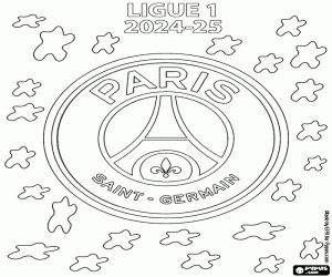 Colorear PSG, campeón Ligue 1 2024-2025