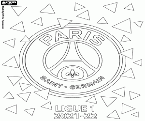Colorear PSG, campeón Ligue1 2021-2022