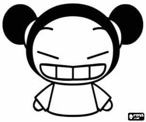 Colorear Pucca, una niña muy alegre