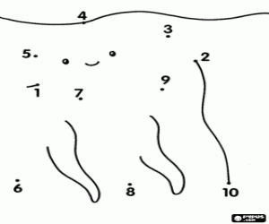 Colorear Punto a punto, un animal marino