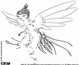 Colorear Punto a punto Hada d los Dientes