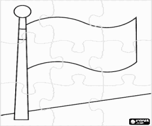 Colorear Puzzle de una bandera blanca