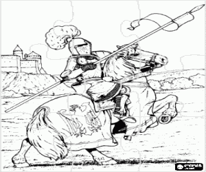 Colorear Puzzle de caballero con armadura
