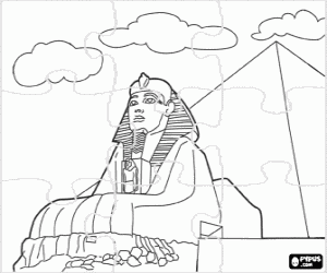 Colorear Puzzle de la Esfinge de Giza