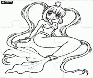 Colorear Puzzle de Mermaid Melody Luchia