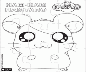 Colorear Puzzle del hámster Hamtaro