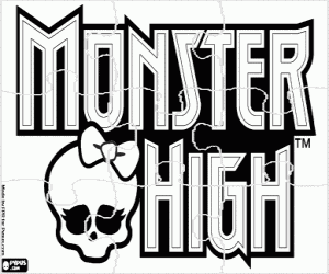 Colorear Puzzle del logo de Monster High