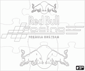 Colorear Puzzle del logo de Red Bull Racing
