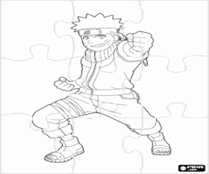 Colorear Puzzle con el ninja Naruto