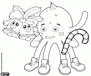 Colorear Pypus con campanas y caramelo