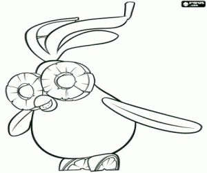 Colorear El pájaro exótico FruitCockatiel