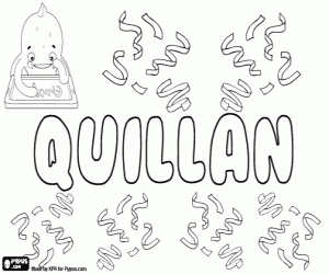 Colorear Quillan, nombre masculino