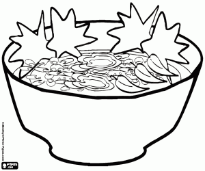 Colorear El ramen, un plato japones