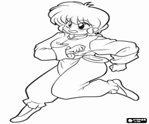 Colorear Ranma, personaje anime