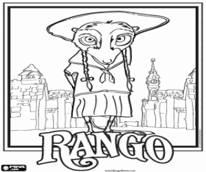 Colorear El ratoncito del cactus Priscilla