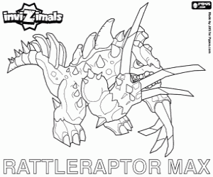 Colorear Rattleraptor Max, Invizimals