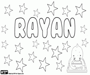 Colorear Rayan, nombre masculino